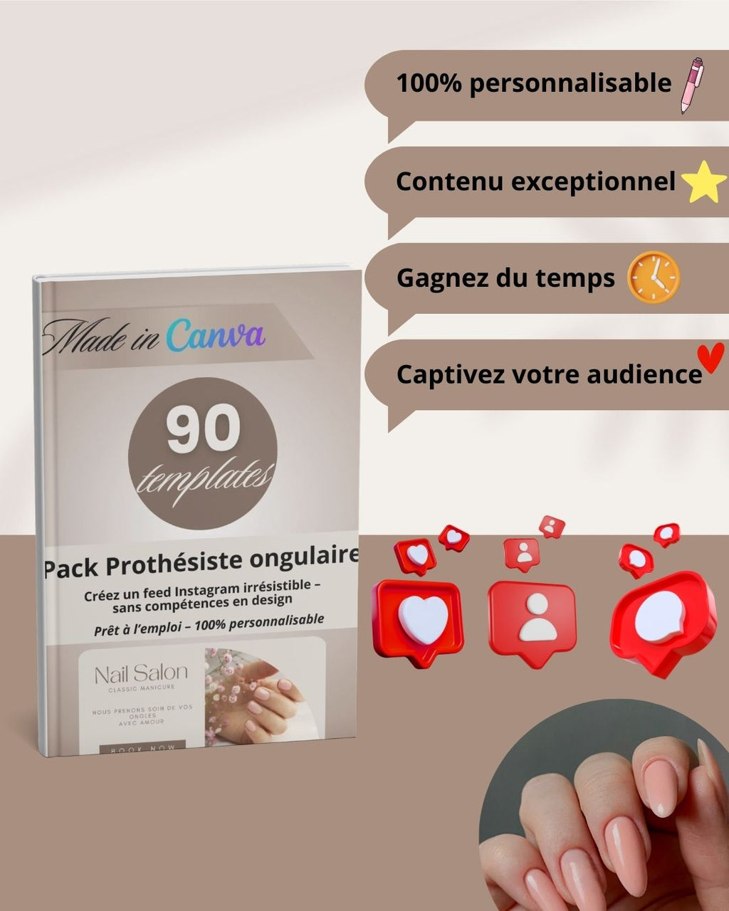 Pack Instagram Onglerie – Posts, Stories & Covers