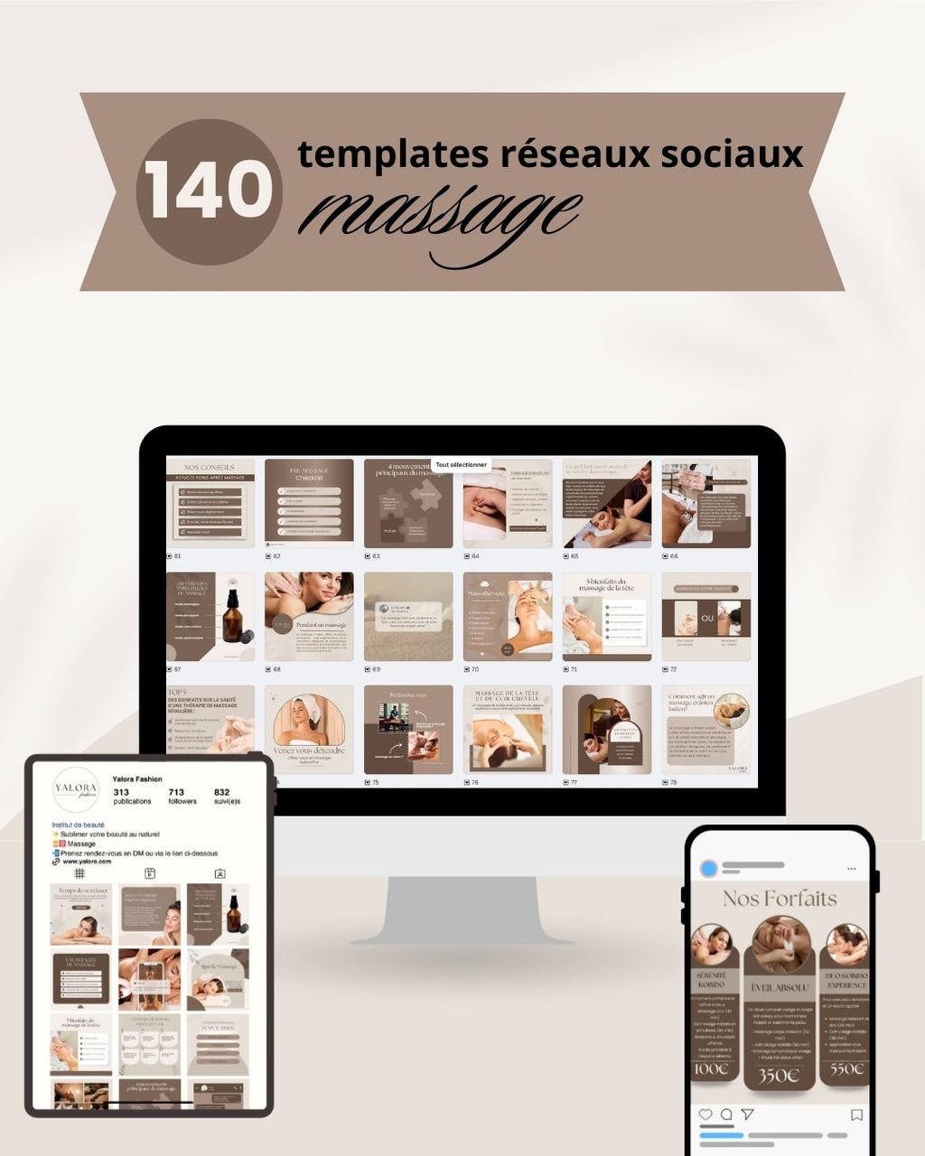 Pack Instagram Massage – Posts, Stories & Covers